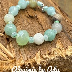 Alquimia Green Beaded Bracelet